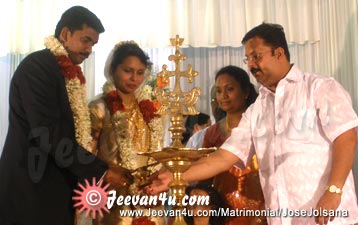 Jose Jolsana Wedding Reception Kaduthuruthy